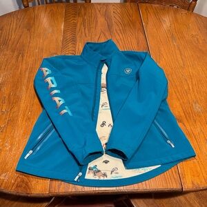 Ariat Blue Softshell Jacket with Equestrian Lining